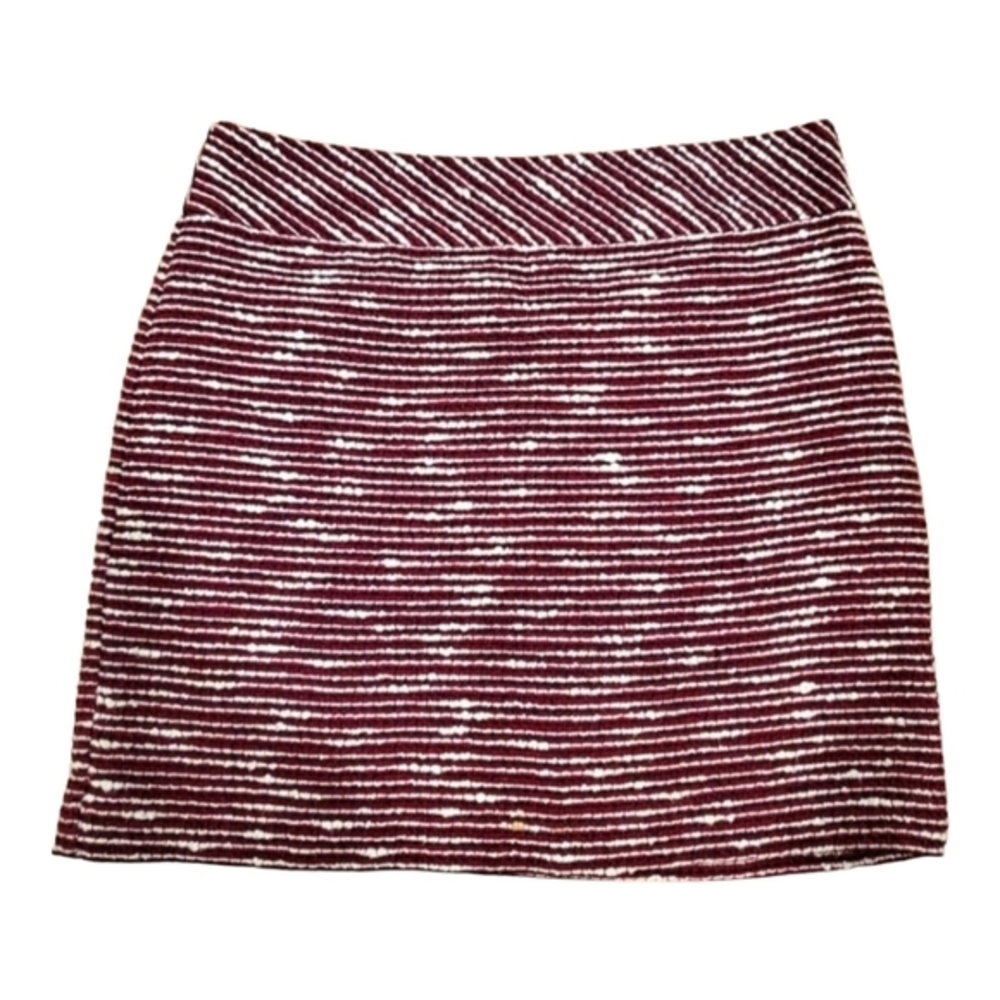 LOFT red and white tweed like‎ skirt